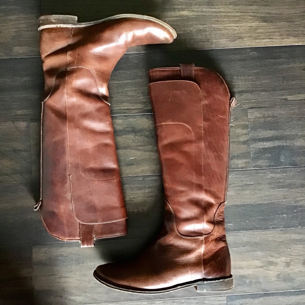 Frye Women's Brown Leather Boots - Picture 2 of 8